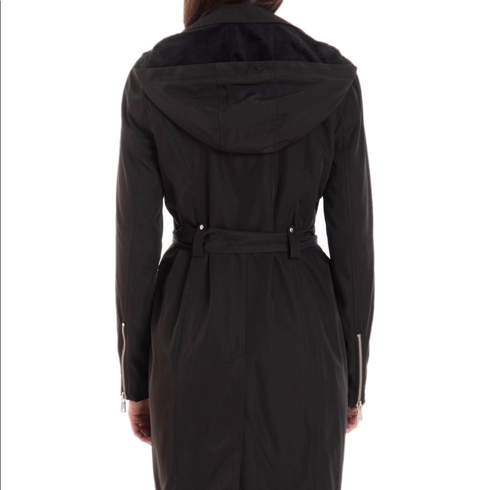 Avec Les Filles Long Black Rain Jacket - Picture 3 of 10